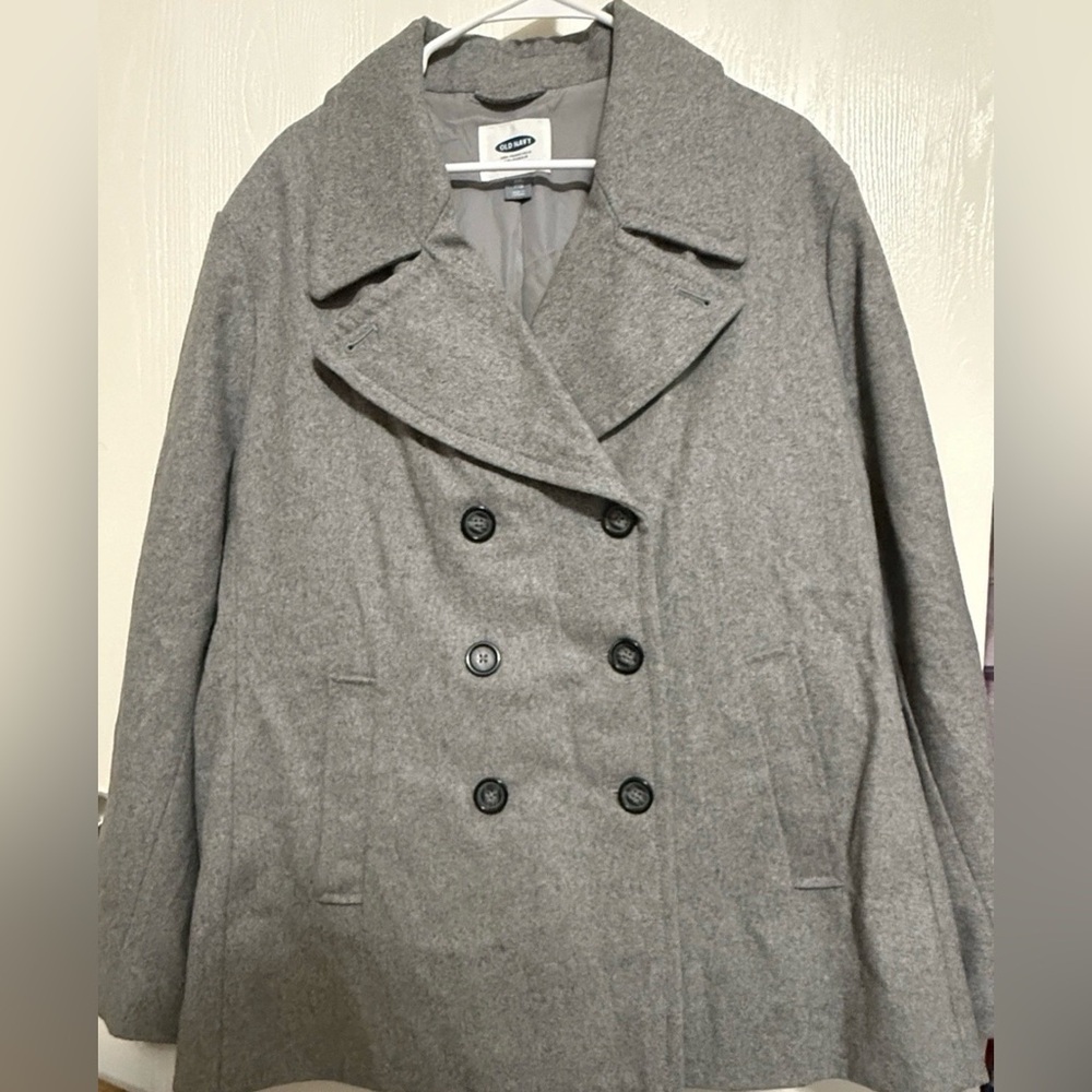 Old Navy Gray Pea Coat Size XXL